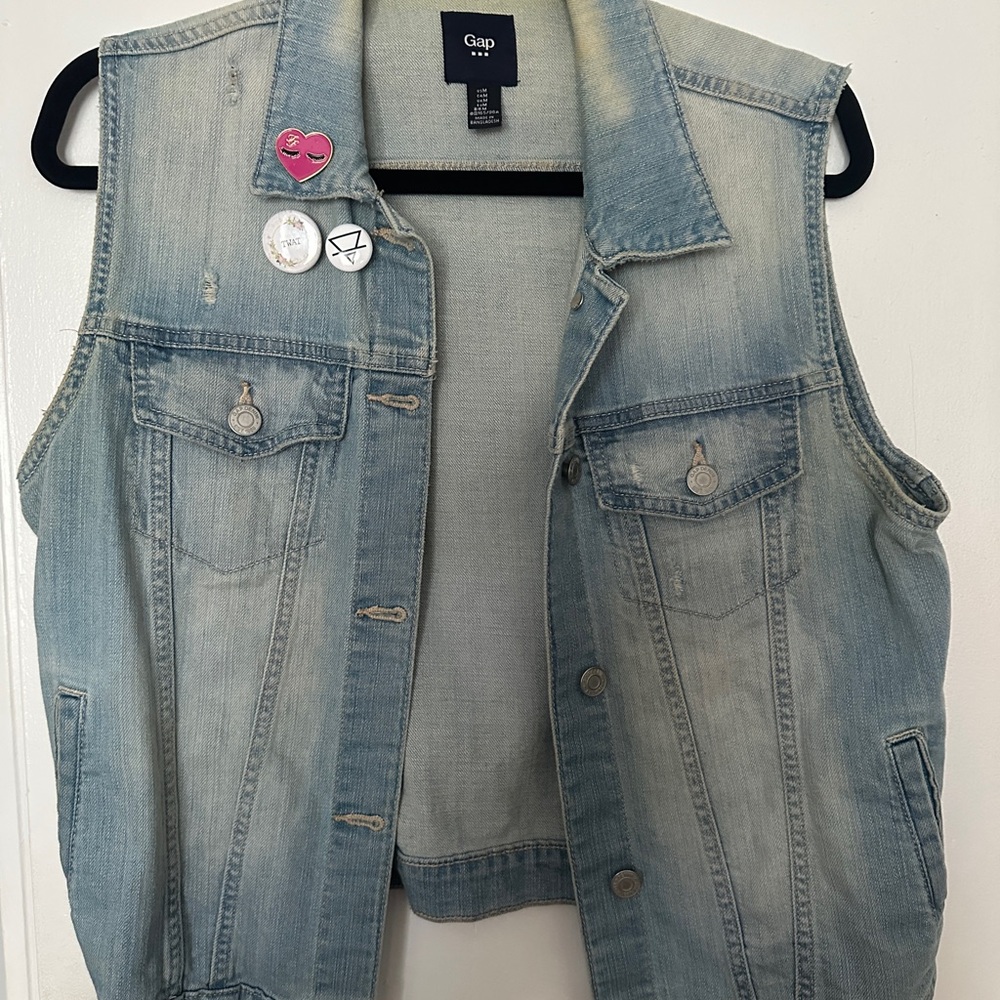 GAP Light Blue Denim Vest